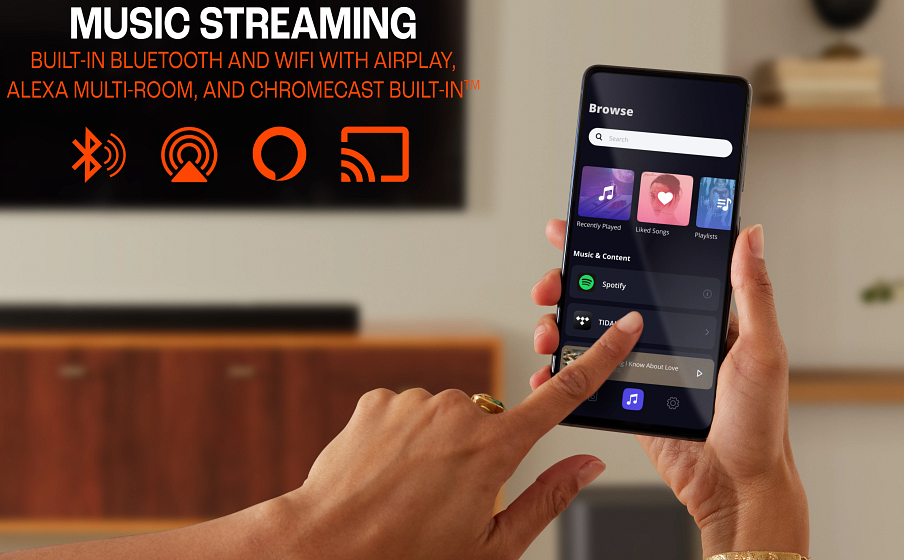 BAR 1300 Ingebouwde wifi met AirPlay, Alexa Multi-Room Music en Chromecast built-in&trade; - Image